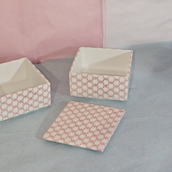 Ju-bako - Porcelain Tsunomatsukawabishi Red Box - EUC - Picture 4 of 11